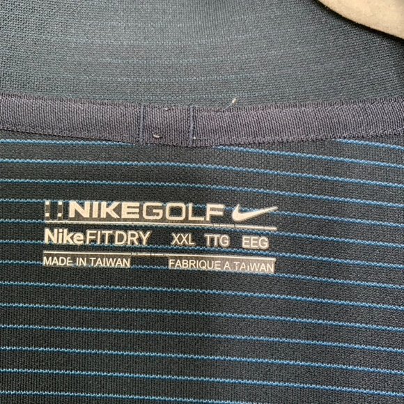 NIKE Mens Dri Fit Dark Blue Golf Shirt Size XXL Excellent 'Like New" Condition! - Picture 4 of 8